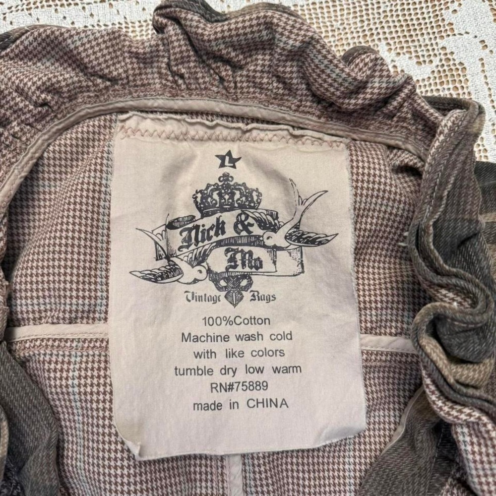 Nick & Mo Vintage Rags Camo Ruffle Utility Jacket Tagged L - Picture 5 of 7